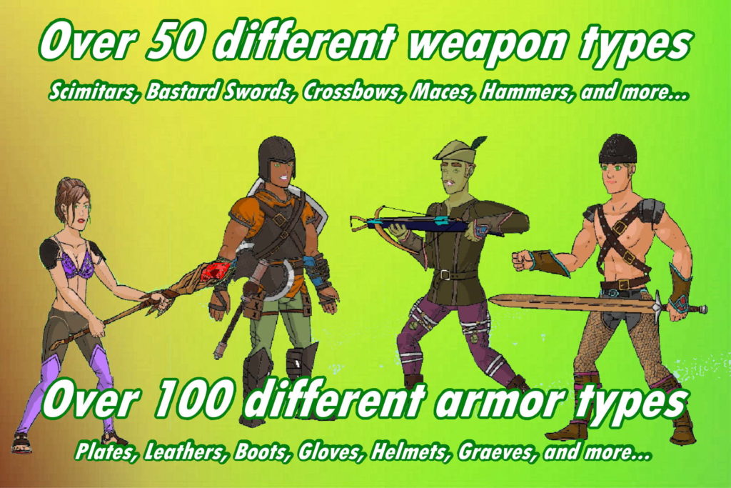 Weapons and Armor in Infinite Dungeon Crawler